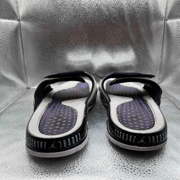 Size 10 Nike Air Jordan Hydro XI Easter Emerald Mens Slide Sandals AA1336-117 - Picture 9 of 12